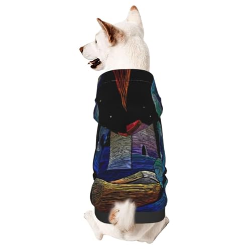 Hunde-Kapuzenpullover mit Leuchtturm, Boot, Meereswellen, Sweatshirt, Herbst-Wintermantel, Haustierkleidung für Hunde und Katzen von CFAN