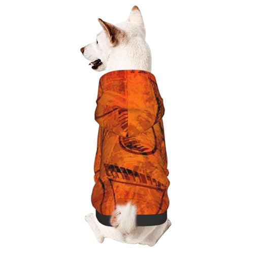 Hunde-Kapuzenpullover mit Musiknote und Klaviertaste, Haustierkleidung, Hunde-Kapuzenpullover für kleine und mittelgroße Hunde Hunde-Kapuzenpullover mit Musiknote und Klaviertaste, Haustierkleidung, Hunde-Kapuzenpullover für kleine und mittelgroße Hunde von CFAN