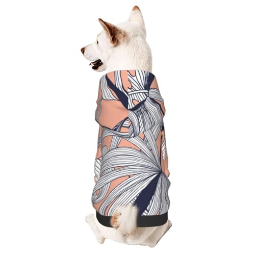 Hunde-Kapuzenpullover mit Palmblatt-Muster, für Herbst und Winter, Haustierkleidung für Hunde und Katzen von CFAN