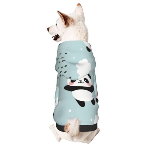 Hunde-Kapuzenpullover mit Panda-Motiv mit Wolken, für Herbst und Winter, Haustierkleidung für Hunde und Katzen von CFAN