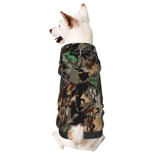 Hunde-Kapuzenpullover mit Retro-Camouflage-Muster, für Welpen, Kätzchen, kleine, mittelgroße Hunde, Katzen von CFAN