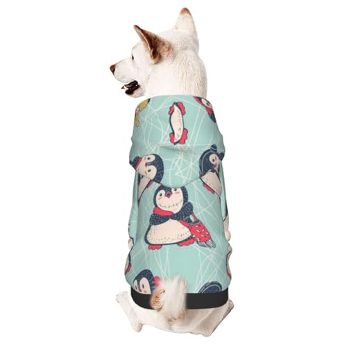 Hunde-Kapuzenpullover mit niedlichem Pinguin-Motiv, für kleine und mittelgroße Hunde von CFAN