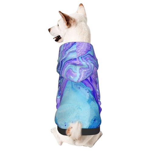 Hunde-Wintermantel mit Kapuze, abstrakte Marmor-Textur, Hundekleidung für kleine Hunde, Haustier-Kapuzenpullover, Katzenbekleidung von CFAN