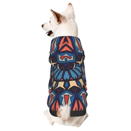 Hundepullover im Retro-Stil mit ethnischem Blumenmuster, Mandala, Winter, Welpen, Kapuzenpullover, Haustier-Sweatshirt, Kleidung für kleine und mittelgroße Hunde von CFAN