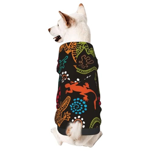 Hundepullover mit Eidechsenmuster, Winter-Kapuzenpullover, Haustier-Sweatshirt, Kleidung für kleine und mittelgroße Hunde Hundepullover mit Eidechsenmuster, Winter-Kapuzenpullover, Haustier-Sweatshirt, Kleidung für kleine und mittelgroße Hunde von CFAN
