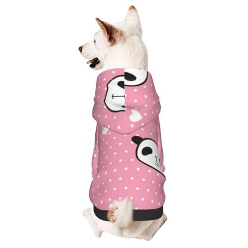 Hundepullover mit niedlichem Panda- und Herzmotiv, für den Winter, Welpen, Haustier-Sweatshirt, Kleidung für kleine und mittelgroße Hunde von CFAN