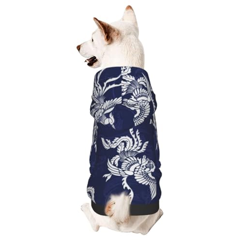 Hundepullover mit orientalischem Phönix-Muster, Winter-Kapuzenpullover, Haustier-Sweatshirt, Kleidung für kleine und mittelgroße Hunde Hundepullover mit orientalischem Phönix-Muster, Winter-Kapuzenpullover, Haustier-Sweatshirt, Kleidung für kleine und mittelgroße Hunde von CFAN