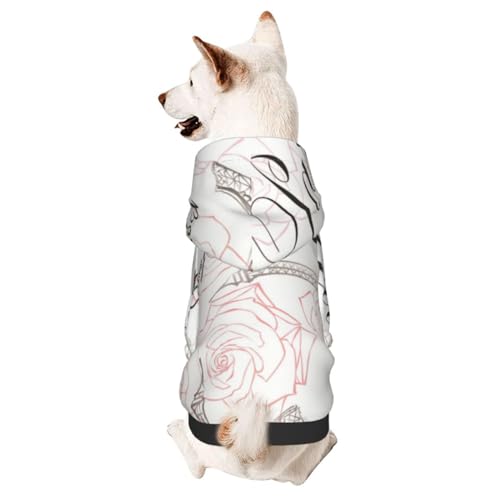 Kapuzenpullover für kleine Hunde, Motiv: Eiffelturm, Paris, Stadt, Wahrzeichen, Winter, mit Kapuze von CFAN
