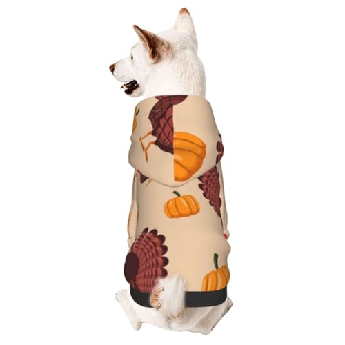 Kapuzenpullover für kleine und mittelgroße Hunde mit Vogel- und Kürbismotiv Kapuzenpullover für kleine und mittelgroße Hunde mit Vogel- und Kürbismotiv von CFAN