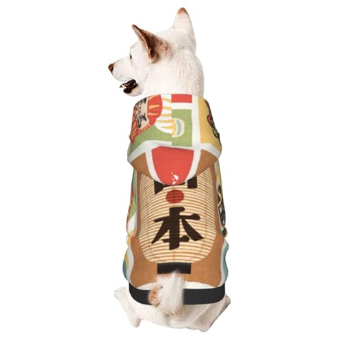 Kapuzenpullover mit japanischem Kultur-Symbol, Welpenpullover, Sweatshirt, Herbst-Wintermantel, Haustierkleidung für Hund und Katze von CFAN