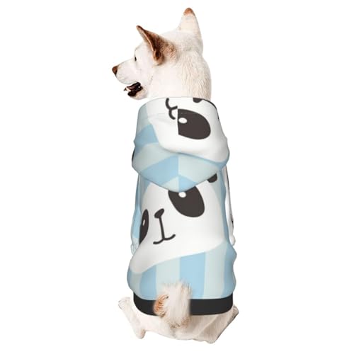 Pandas and Hearts Hunde-Wintermantel mit Kapuze, Hundekleidung für kleine Hunde, Haustier-Kapuzenpullover, Katzenbekleidung von CFAN