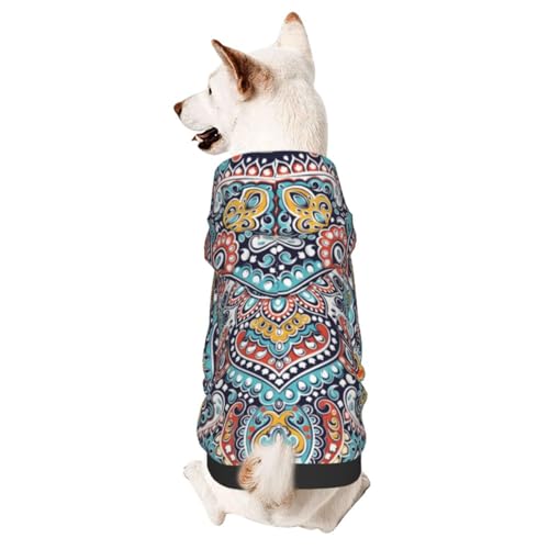 Pullover für kleine Hunde, indisches Paisley-Muster, für den Winter, mit Kapuze Pullover für kleine Hunde, indisches Paisley-Muster, für den Winter, mit Kapuze von CFAN