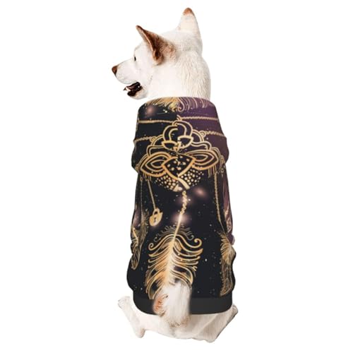 Traumfänger mit magischem Auge und Federn, Hundepullover, Winter-Kapuzenpullover, Haustier-Sweatshirt, Kleidung für kleine und mittelgroße Hunde Traumfänger mit magischem Auge und Federn, Hundepullover, Winter-Kapuzenpullover, Haustier-Sweatshirt, Kleidung für kleine und mittelgroße Hunde von CFAN