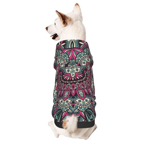 Tribal Mandala Vintage Ethnisch Orientalisches Muster Hund Hoodies Haustier Kleidung Welpen Kleidung Haustier Hoodie für kleine, mittelgroße Hunde Katzen Kätzchen von CFAN