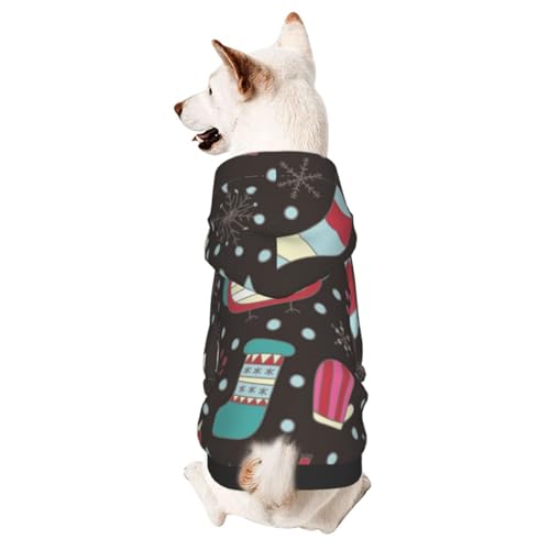 Weihnachtspullover für den Winter, Schneeflocke, Eule, Baum, Fäustlinge, Muster, Hunde-Kapuzenpullover für kleine und mittelgroße Hunde Weihnachtspullover für den Winter, Schneeflocke, Eule, Baum, Fäustlinge, Muster, Hunde-Kapuzenpullover für kleine und mittelgroße Hunde von CFAN