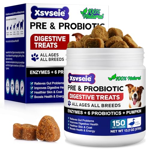 Probiotika Hund, Probiotika-kauartikel für Hunde, Hund Gesundes verdauungs-darm-ergänzungsmittel, Repariert die Darmflora & schützt das Immunsystem, 150 Chews Duck Probiotika Hund, Probiotika-kauartikel für Hunde, Hund Gesundes verdauungs-darm-ergänzungsmittel, Repariert die Darmflora & schützt das Immunsystem, 150 Chews Duck von CFHQXSZ