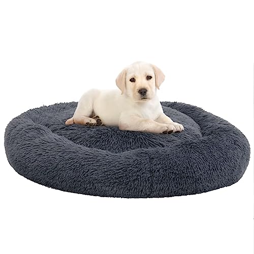 CFODOJ Animals & Pet Supplies waschbares Hunde- und Katzen Kissen, dunkelgrau, 90 x 90 x 16 cm, Plüsch von CFODOJ