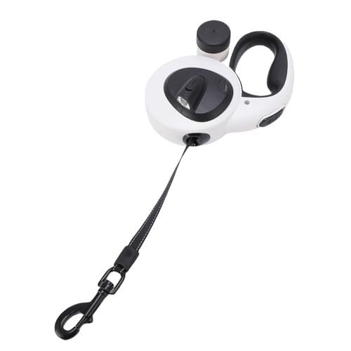 Auto Retactable Pet -Leine Weiche Griff Reflektierende Gurtband -Wanderhund Leine mit LED Licht 5m Nylon Seilmedium für <30 Kg Hund 185x120x65 Mm / 7,3x4,7x2,6in (L 12 Zoll 144 Auslasslöcher) von CFTGIW