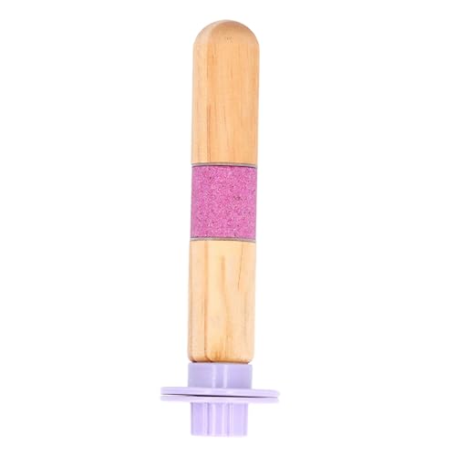 Bird Barch S Schnabelpfoten Schleifen Holzstehends Spielzeug für Cockatiels Lovebirds Blockier (Lila Holztyp Frosted Bar) von CFTGIW