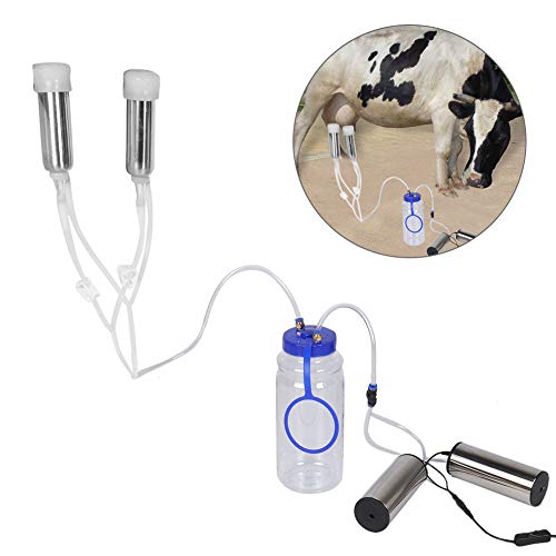 CFTGIW 2L Ziegenschafskuh Melkkit Tragbare Elektrische Melkmaschine mit 2 Pumpen Th 2 Pumpen Milchmilking MachineGoat Melking Kitcow Melking Kitcow (Für Kuh EU -Stecker 100‑240V) von CFTGIW