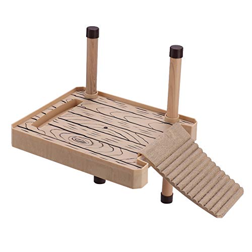 CFTGIW Aquarium Torto Salamander Pier Reptile Floating Island Clim Bundplattform S, Salamanders usw. (M 10 Zoll 121 Auslasslöcher) von CFTGIW
