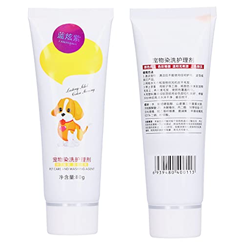 CFTGIW Haustier DIY H Farbstoff Colo Creme Temporärer Hund Nicht -H -Färben Pflegewerkzeug 80G Haustier Farbstoff Creamdog Cremepet Colo Cremepet Temporäres Dyedog Non? Dye Unsere (Blue Xuan Zi) von CFTGIW