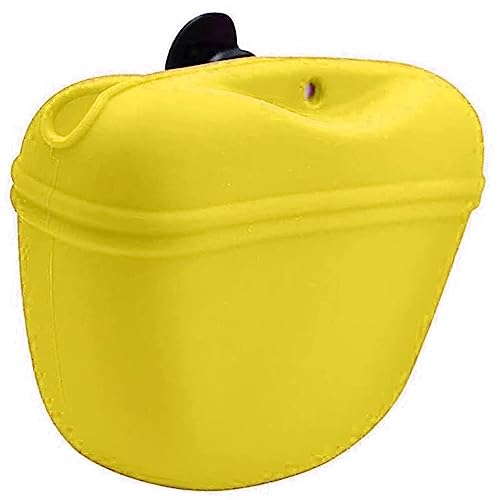CFTGIW Hundetraining Fanny Pack Silicon Hundebeutel Tragbare Hundetasche mit Gürtelclip Magnetverschluss Gelbes Hundetraining Fanny Packsilicone Hundepouch Portable Hund Bagsilicone Hund Fanny (#4) von CFTGIW