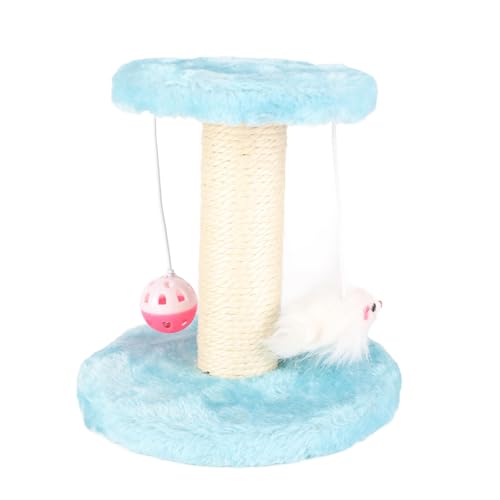 CFTGIW Katzenkratzerpost Interaktives Weiche P 2 Schichten Sisal Seilkratzerbaum für Innenkatzen Kätzchen Blau Katze Post die Untere Katzenkratzer Postcat -Turm Postscat Kratzen Postscat (#1) von CFTGIW