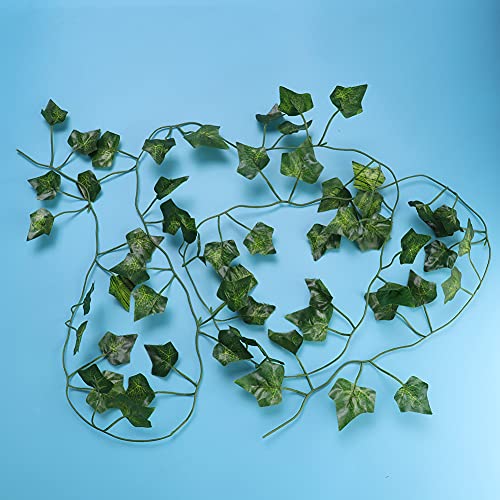 CFTGIW Künstliche Falsche Blätter Hängende Weinreben 6.89ft Rebe Reptiliendekor und die Sichere Verwendung von Tierarboref -Blättern für Reptilieartificial Rattanfake Vinefake -Blätter für Sichern von CFTGIW