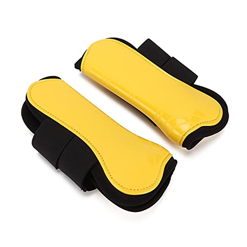 CFTGIW Pferdehöhenstiefel 4 PCs Schutzkomfort und für Pferdesprung -Yellow -Set von 2 Vorderbeinstiefeln Pferdehörer Bootshorse Hoof Schutzschalen Schalen Pferdehören (EIN Paar Vorderbeine) von CFTGIW