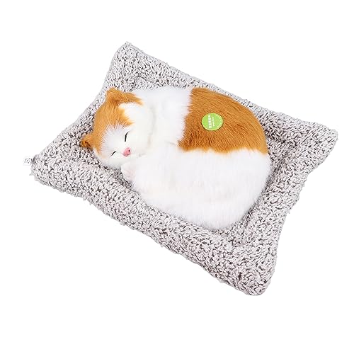 CFTGIW S Simulierte Katzendekoration Holzkohlegeruch Niedlich S P Katzendekoration mit Schall Gelben Farbblock mit Klängen Simulierte Katzendekorationen Spielzeug P. (Gelbe Patch-Katze) von CFTGIW