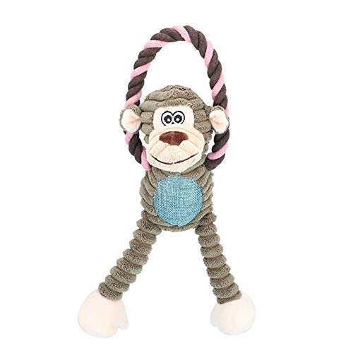CFTGIW Soft P Pet Sounding Zähne Kauen Interaktives Training Spielzeug für Hundemonkey Hunde Toyne Hunde Toydog Kau Toydog Zähne Klingeln Spielzeuggerät mit Eingebauten Klang für (AFFE) von CFTGIW
