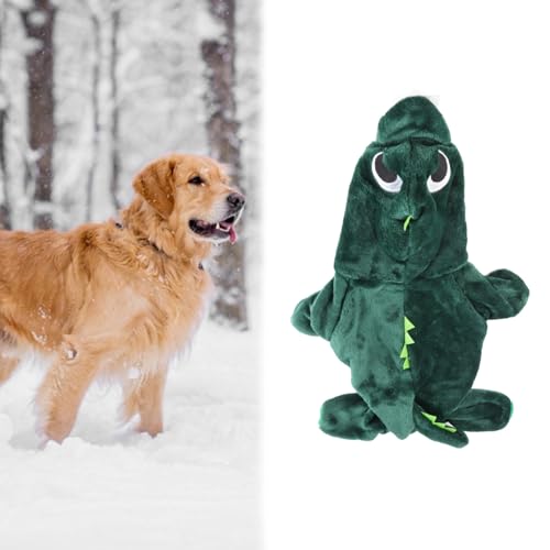 Fleece Winter Niedliche Dinosaurierhunde Kleidung Hoodies für SM Hunde Welpe Jacke Kleidung Outfit Warm bequem. Ca Hunde -Kleidungsstoffer (XL) von CFTGIW
