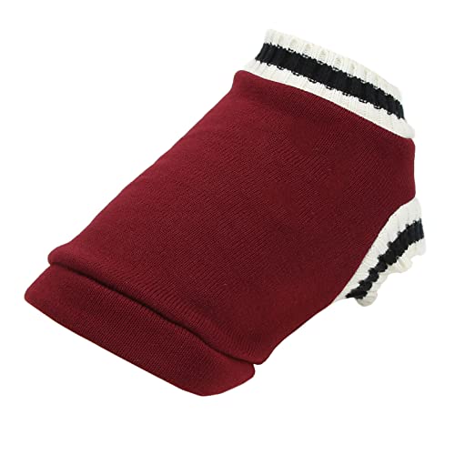 Haustier Strickwear Gegen Neck College Hund Gestrickt - und Winterweste für Katzenhund Kaninchen Chinchilla Red M Hat Gefügte Bea Pet Strickpetpet -Strick Strick Kleidung College Clothingdog (S) von CFTGIW