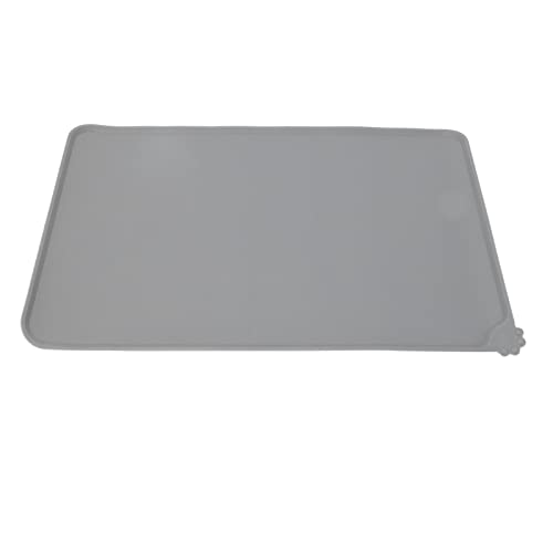Haustiernahrung Pad Tragbare Skid Silicon -Haustier -Fütterungsmatte für SM Haustier Hunde Katzen Graue Futter Padfood Matpet Fütterungs Matdog D So, DASS Stabile Haustiere Stabile Haustiere (Gray) von CFTGIW