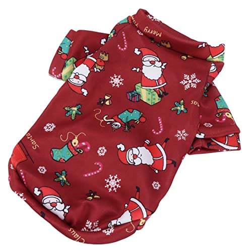 Haustierpullover Red S Schöne Cartoon Druck Warm Hunde Weihnachtskleidung für SM Pet Weihnachtskostumelstoffe Sind Klebrige T -Haustier Winter -Kleidung Weihnachtskleidung Xsmas Xsmas (M) von CFTGIW