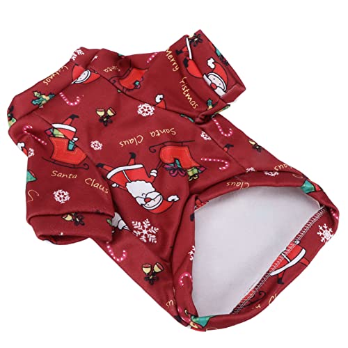Haustierpullover Red S Schöne Cartoon Druck Warm Hunde Weihnachtskleidung für SM Pet Weihnachtskostumelstoffe Sind Klebrige T -Haustier Winter -Kleidung Weihnachtskleidung Xsmas Xsmas (XS) von CFTGIW