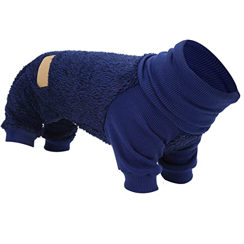 Hund Winterpullover Verdickter Rollkragenpullover Winter Warmes P -Welpe -Kleidung für Haustierhunde Winter Pulloverdog Weich (S) von CFTGIW
