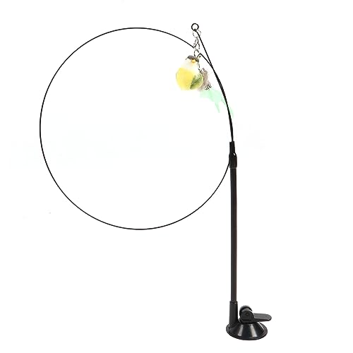 Katzenstab Federspielzeug Interaktive F Handspielzeug Für Handspielzeug mit Saugbecher Für Innenkatze Feder Feather Toycat Toycat -Zauberstab Federnspielzeug mit Saug Cupcat Zauberstab (Green) von CFTGIW