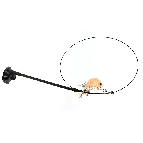 Katzenstab Federspielzeug Interaktive F Handspielzeug Für Handspielzeug mit Saugbecher Für Innenkatze Feder Feather Toycat Toycat -Zauberstab Federnspielzeug mit Saug Cupcat Zauberstab (White) von CFTGIW