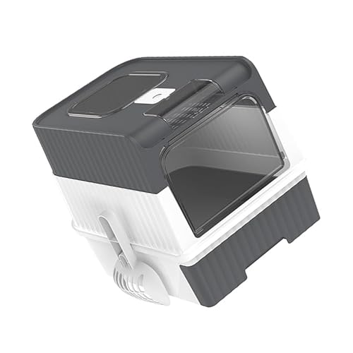 Katzenstreubox Vollständig Geschlossene Schubladen -Leckage Großer Space Katzen -Toilette mit Geruchsentfernung Pack Graue Katzendrüsenboxbox -Schachtel -Katzentoilette Toilettenbox (Grey) von CFTGIW