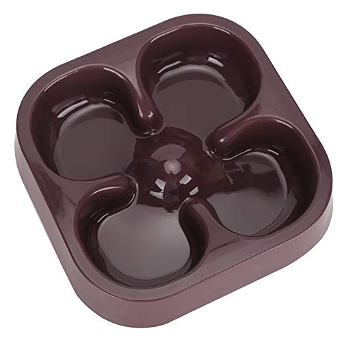 Plastik -Choke -Fütterungsschüssel Vier Blatts Hundekatze Langsam Essen Feeder Fütterungsschüssel Bowldog (Vierblattklee Kaffeefarbe) von CFTGIW