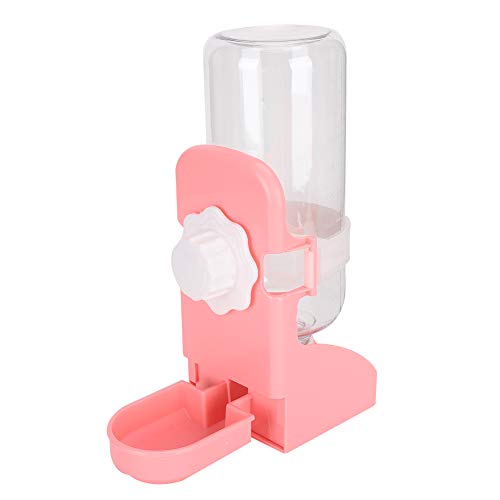 Plastikhänge Haustier Hunde Katzenspender Feeder Papageien Hamster Fountain White Festlegen oder der überzeugende Haustierdispenser -Spender Feedering Feedercat Dispenser -Trinkflasche (PINK) von CFTGIW