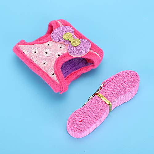 SM Pet Animal Le Harn Set Bequeme Brustst -Traktion Weste für Hamster Meerschweinchen Haustier -Leinenkabelbaum Walking Blei Bruststraße aus Stoff (S) von CFTGIW
