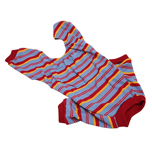 Streifen Hund Pyjamas SP Stylish, Weiche, Atmungsaktive 4 -Bein -Haustierbody für SM Medium Dogs XL Gestreiftes Hund Pyjamasdog Jumpsuitdog Pyjamas für Petspuppy Jumpsuitpet Bodysuitdog (M) von CFTGIW