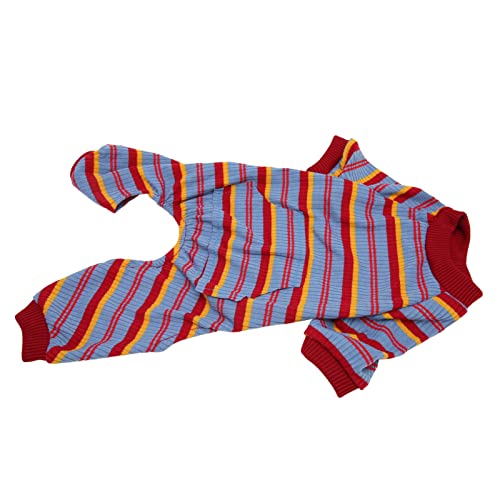 Streifen Hund Pyjamas SP Stylish, Weiche, Atmungsaktive 4 -Bein -Haustierbody für SM Medium Dogs XL Gestreiftes Hund Pyjamasdog Jumpsuitdog Pyjamas für Petspuppy Jumpsuitpet Bodysuitdog (XS) von CFTGIW