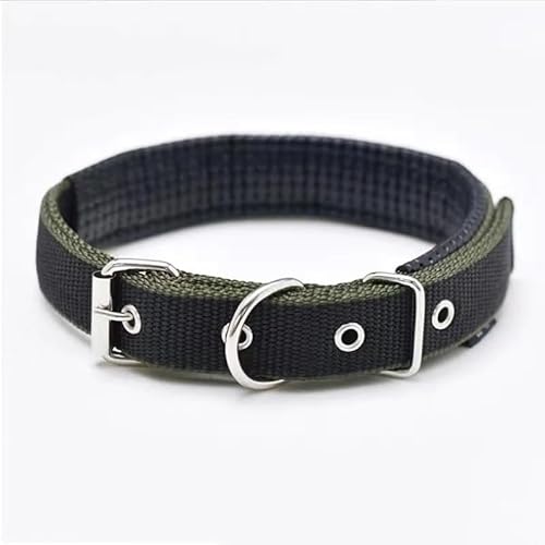 1 x farbiges, solides Hundehalsband aus Nylon, taktisches Hundehalsband for kleine, mittelgroße und große Hunde, Teddy, Keji, Pitbull, Bulldogge, Beagle breites hundehalsband(BS-01,XXL 4x70cm) von CFZSALK