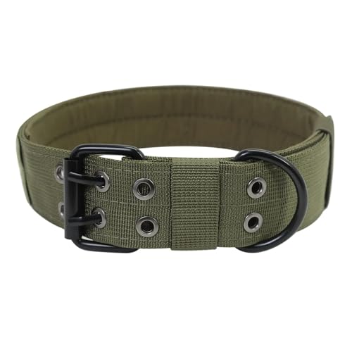 Taktisches Polizei-Hundehalsband, verstellbar, langlebig, Nylon, Deutscher Schäferhund, for mittelgroße und große Hunde, Zubehör for das Spazierengehen breites hundehalsband(JL,2) von CFZSALK
