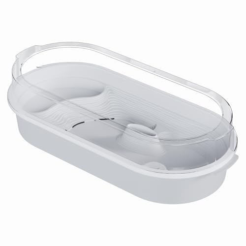 CGACCSD Aquatic Tank Turtle, Habitat, klarer Tank für Babys, Reptilienwohnung für das Büro, 4 multifunktionale Zonen, Plattformen für Terrapine, Krebse, von CGACCSD