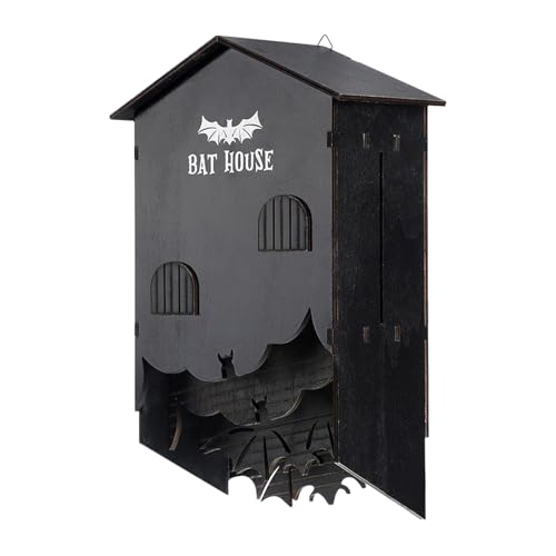 CGACCSD Fledermaushaus,Wandmontage Holz Fledermausnest | Dreikammer Fledermauskasten Wandmontage Für Halloween Outdoor Garten Baum Hinterhof Dekoration CGACCSD Fledermaushaus,Wandmontage Holz Fledermausnest | Dreikammer Fledermauskasten Wandmontage Für Halloween Outdoor Garten Baum Hinterhof Dekoration von CGACCSD